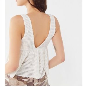 NEW Urban Outfitters Deep-V Peplum Top